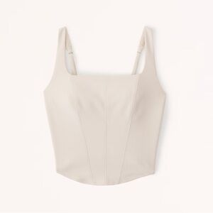 Abercrombie and fitch Crepe Scoopneck Corset Top